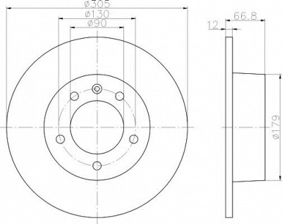 HELLA PAGID 8dd355108291 -  Тормозной диск